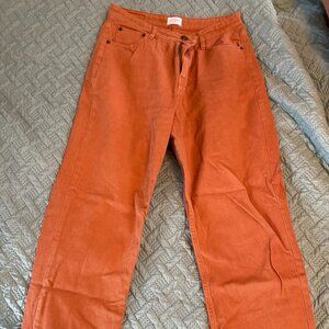 gorman Straight Leg Jeans in Rust Orange